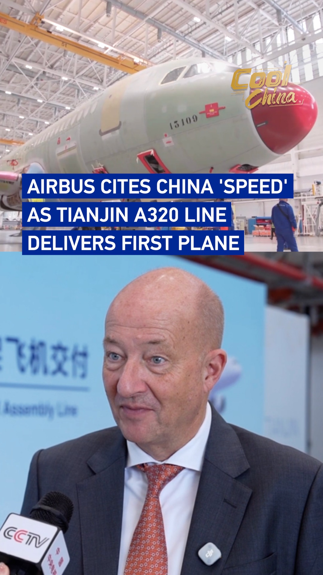 Airbus China COO hails speed of A320 assembly line in Tianjin