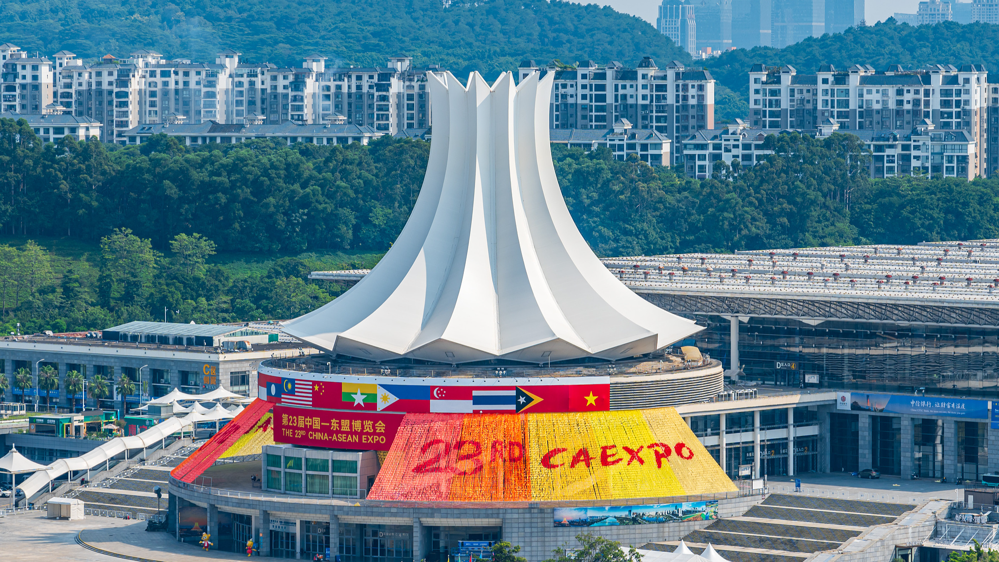 Nanning International Convention and Exhibition Center, the venue for the 23rd China-ASEAN Expo, in Nanning, south China's Guangxi Zhuang Autonomous Region, September 8, 2026. /VCG