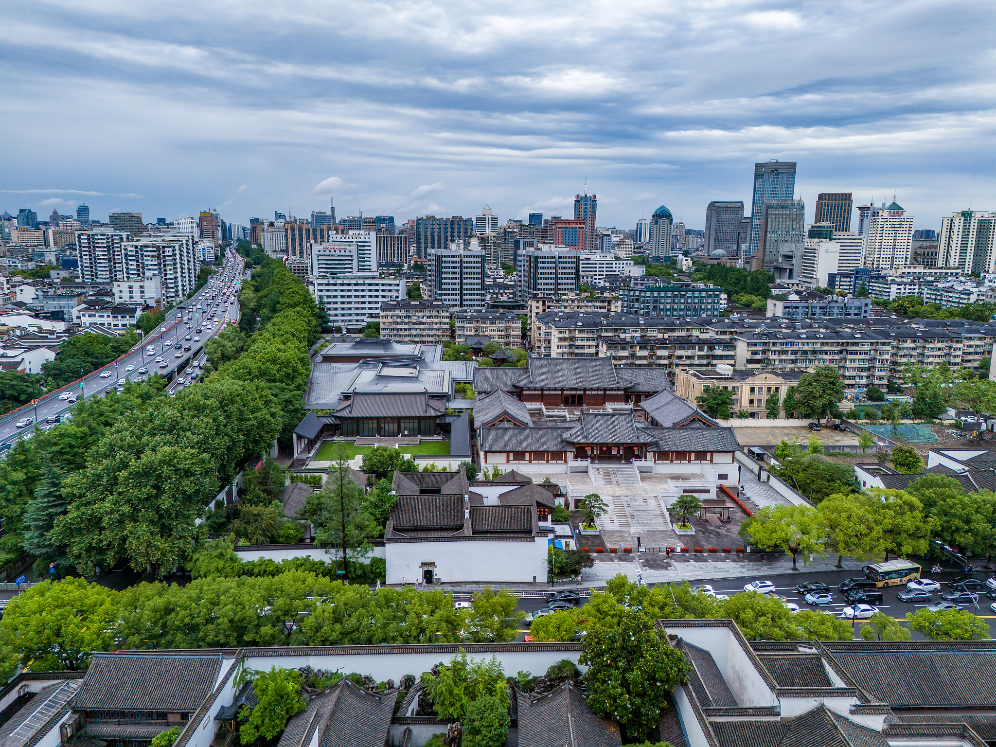 Aerial view of the Southern Song Deshou Palace Ruins Museum, Hangzhou, Zhejiang Province, Oct. 24, 2025. /VCG
