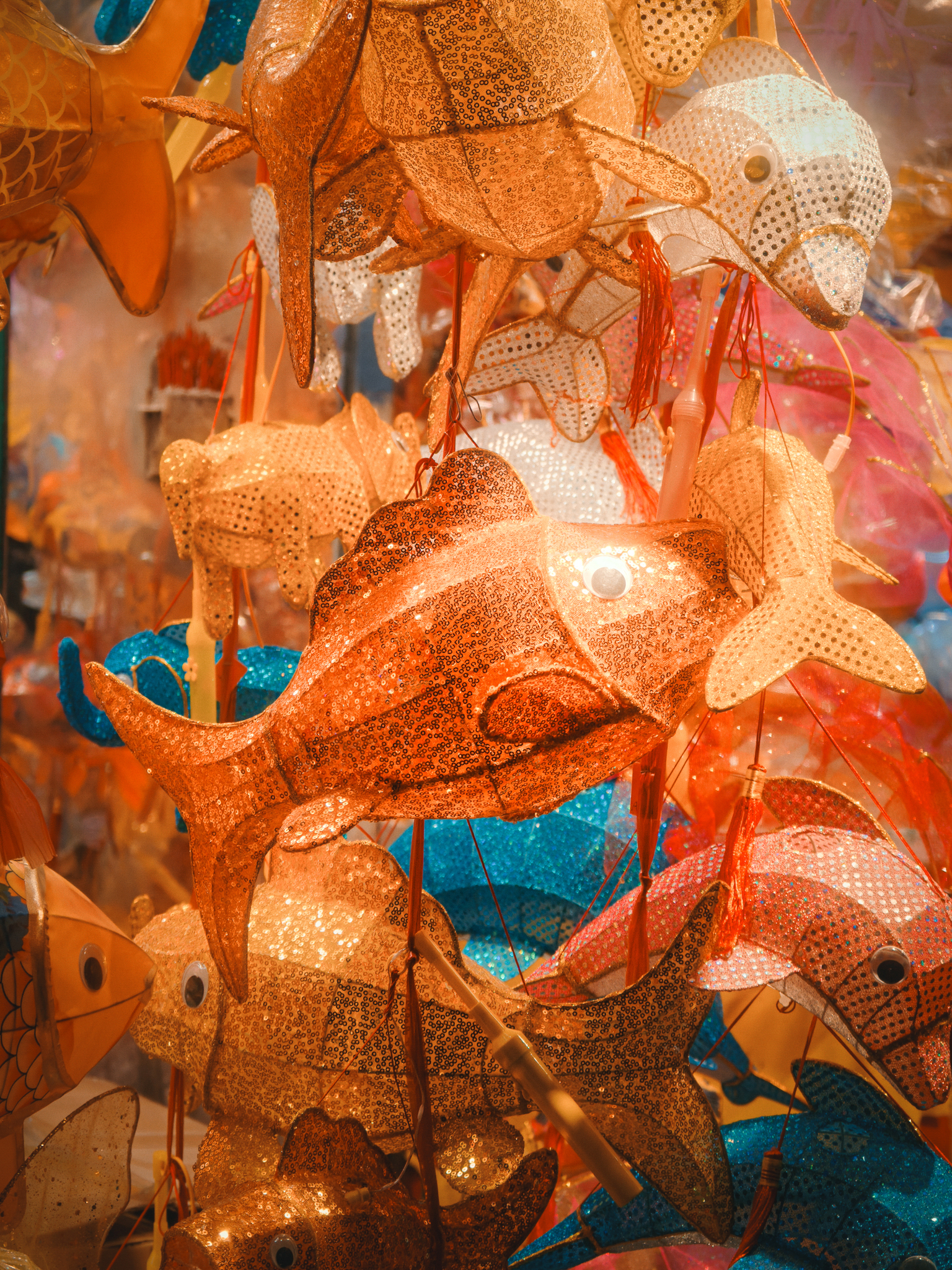 Glowing hand-made lanterns line Guangxiao Road in Guangzhou, south China's Guangdong Province ahead of the upcoming Mid-Autumn Festival. /VCG