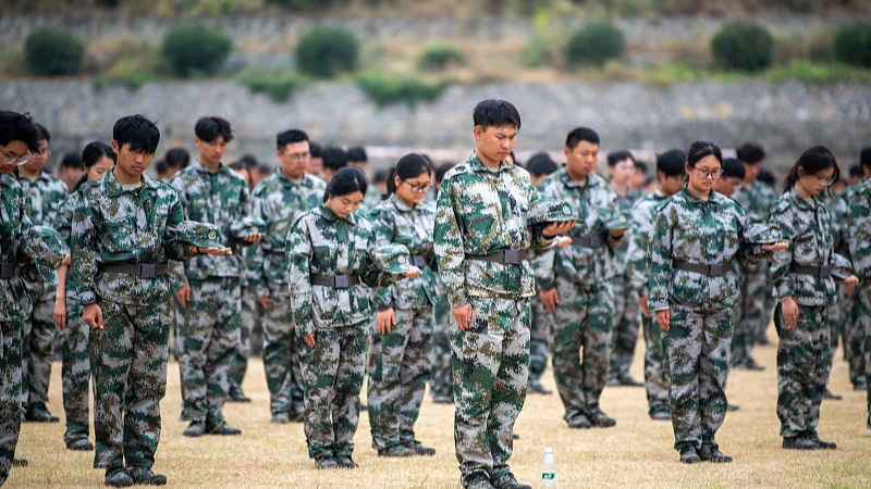 Students commemorate the 95th anniversary of the September 18th Incident in Huaibei Normal University in east China’s Anhui Province, September 18, 2026. /CFP