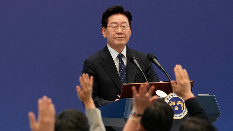 South Korean President Lee Jae Myung attends a press conference at the presidential Blue House in Seoul, South Korea, September 18, 2026. /VCG