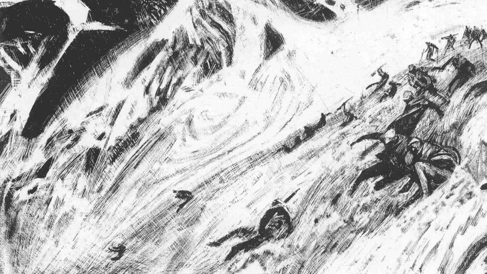 The Red Ribbon on the Earth | Crossing a Snow-covered Mountain