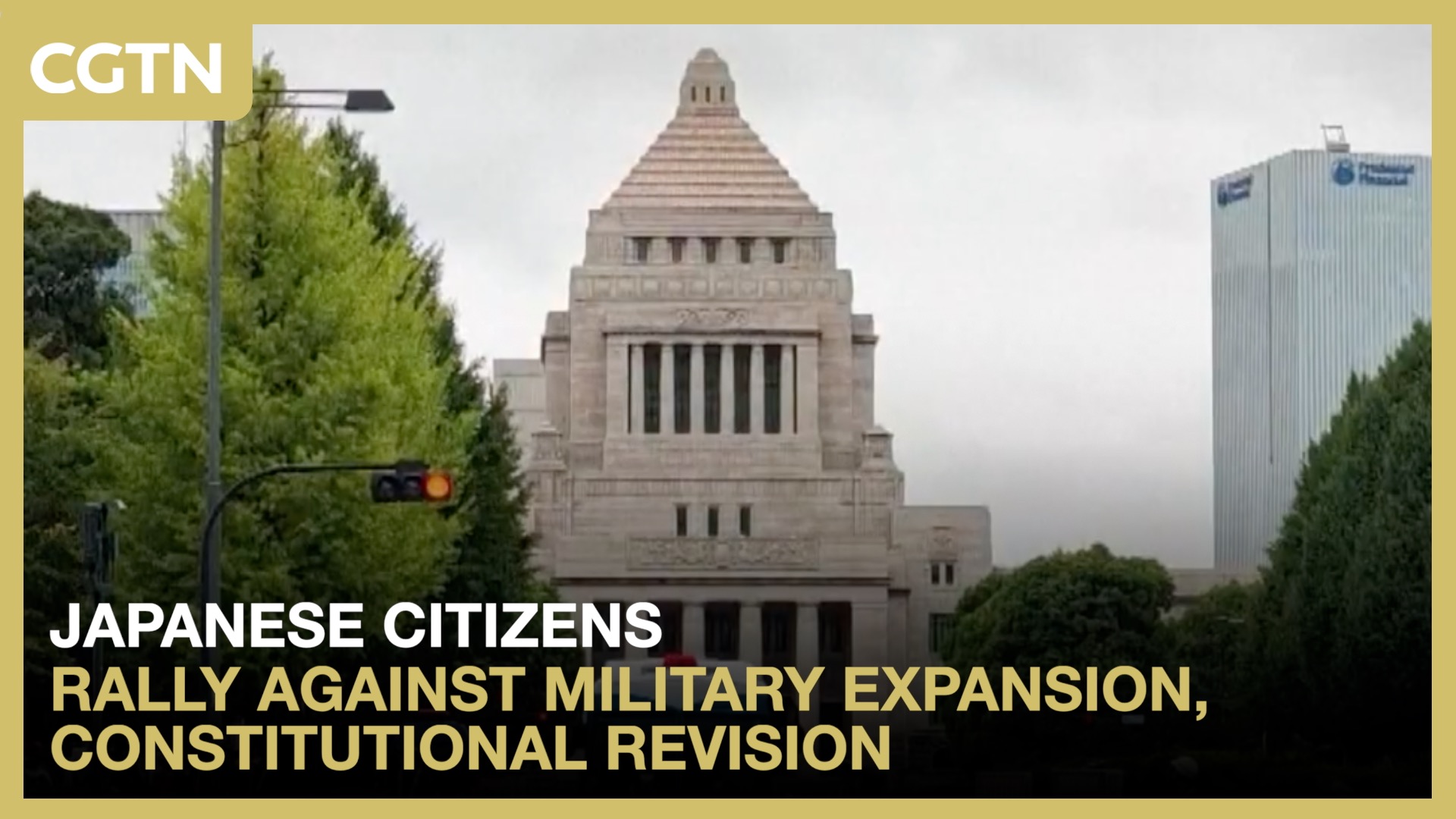 Japanese rally against military expansion, constitutional revision