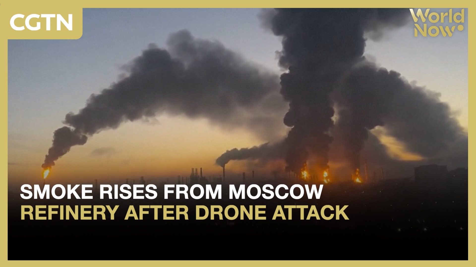 Smoke rises from Moscow refinery after drone attack