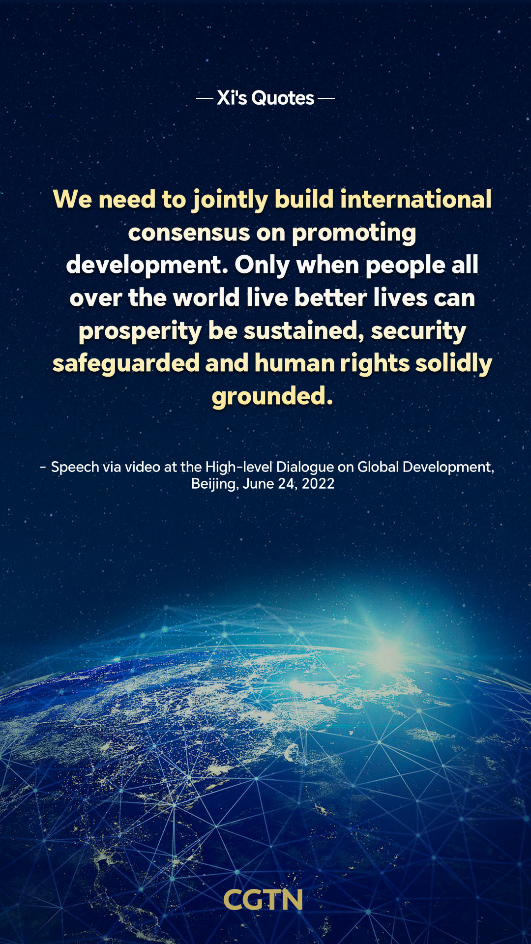 Xi Jinping's key quotes on Global Development Initiative