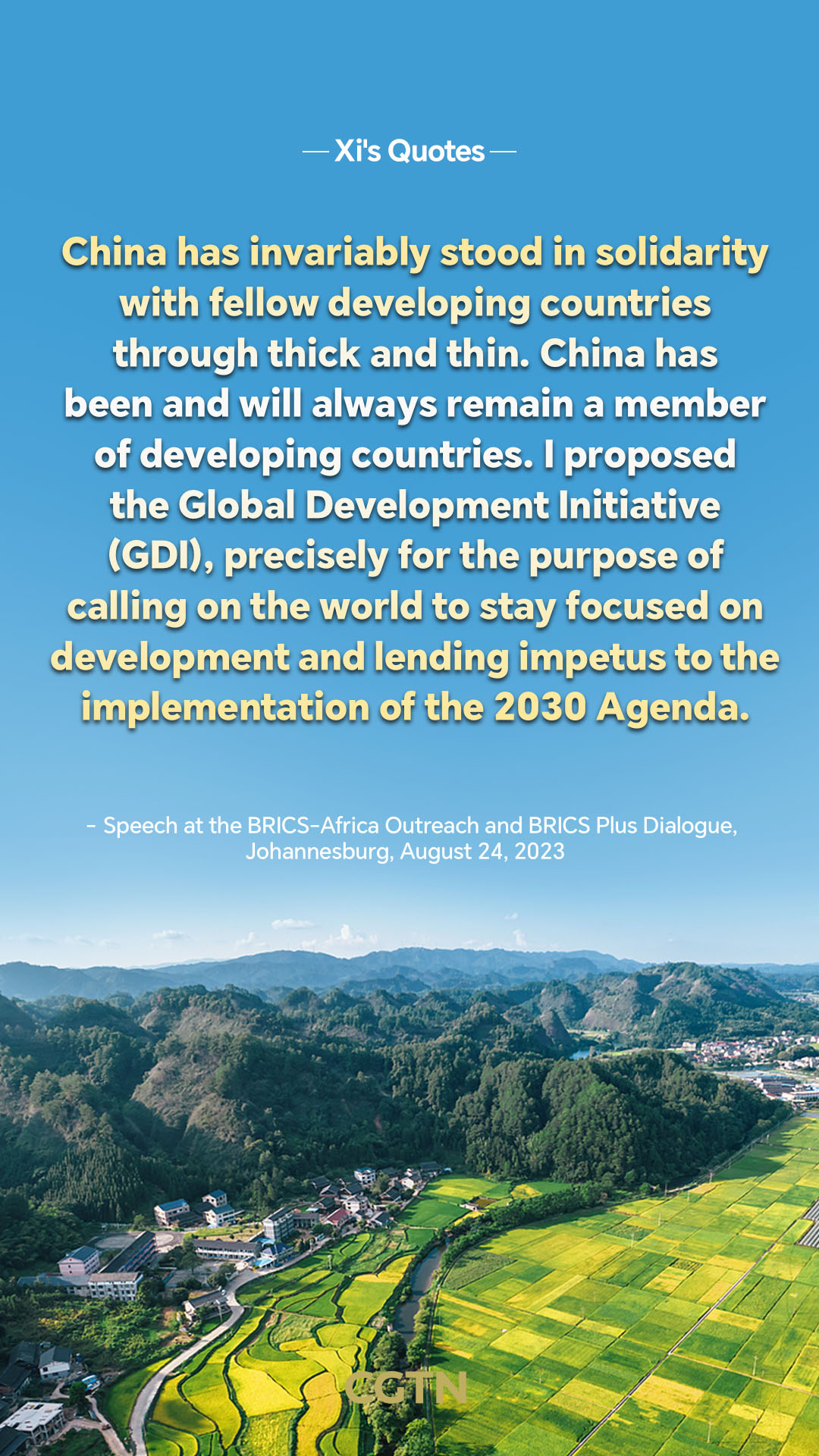 Xi Jinping's key quotes on Global Development Initiative