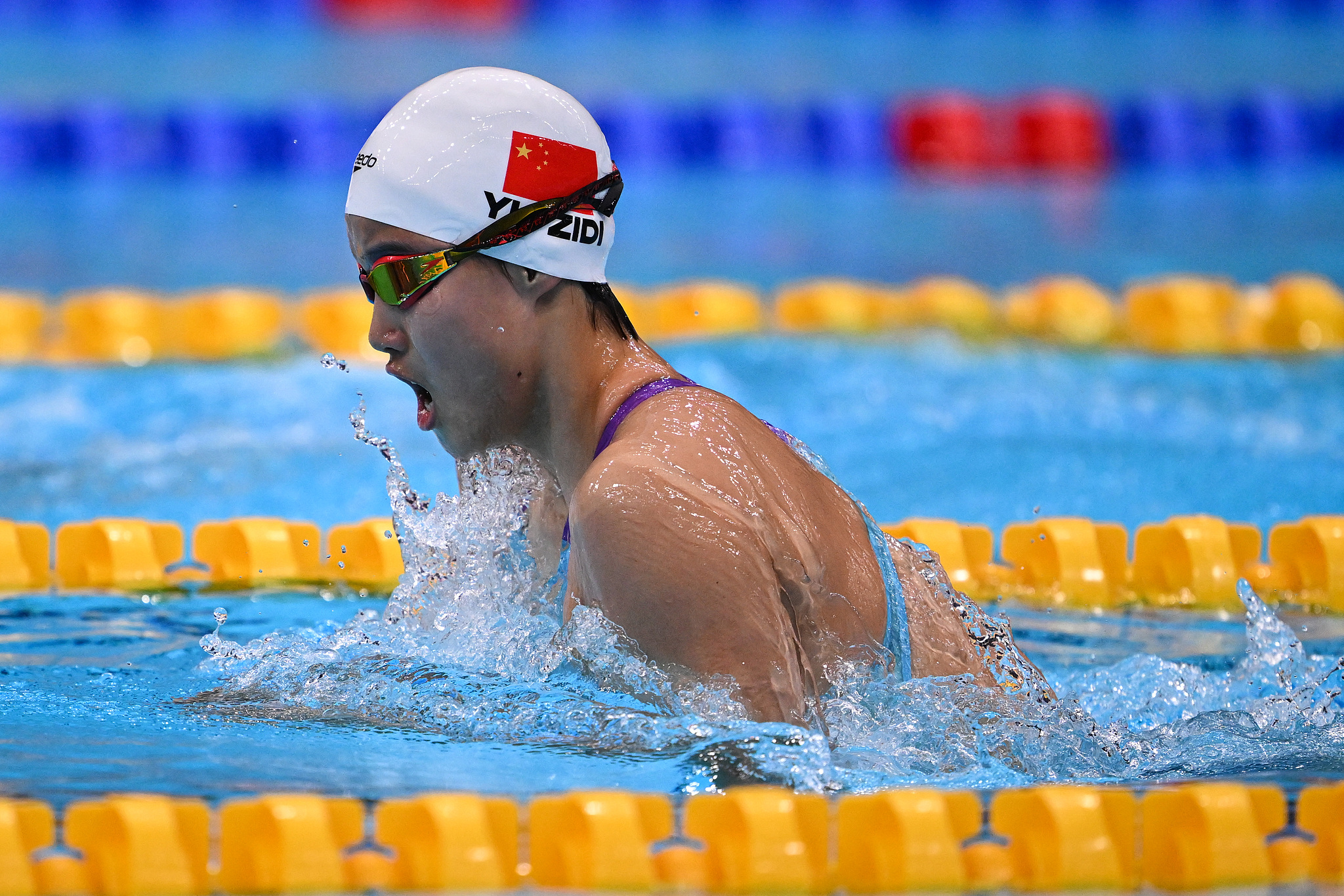 China's Yu Zidi competes in the women's 200-meter individual medley final at the 2026 Aichi-Nagoya Asian Games in Tokyo, Japan, September 21, 2026. /VCG