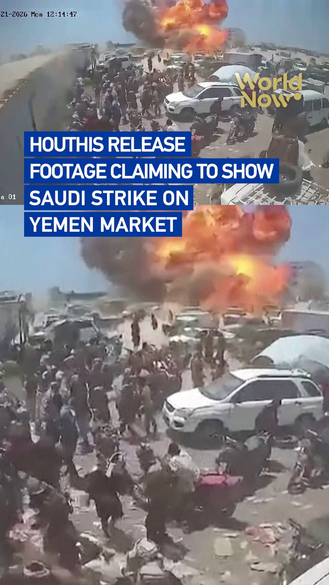 Houthis release footage claiming to show Saudi strike on Yemen market
