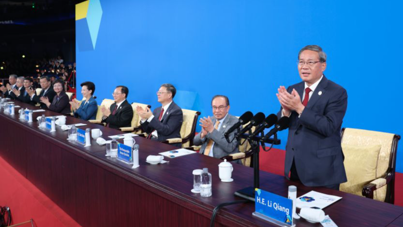 Chinese Premier Li Qiang declares the 48th WorldSkills Competition open in east China's Shanghai, September 22, 2026. /Xinhua