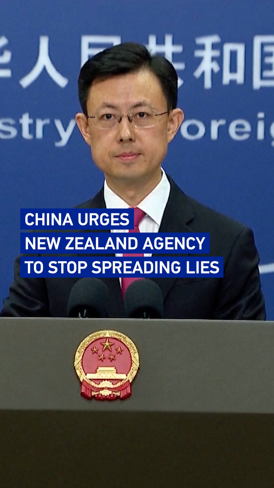 China urges New Zealand agency to stop spreading lies