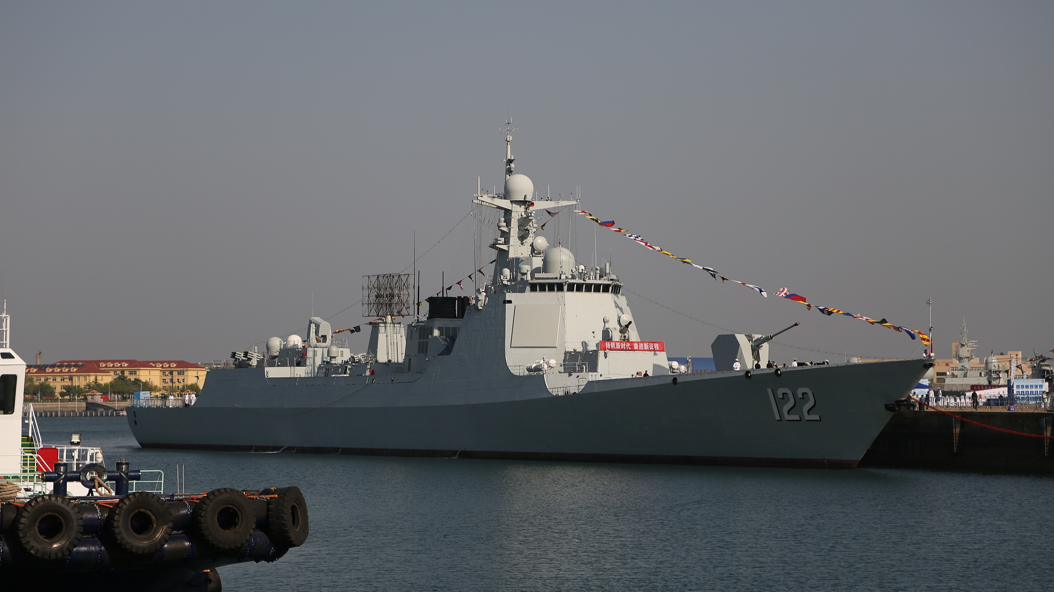File photo of the PLA Navy guided-missile destroyer Tangshan. /VCG