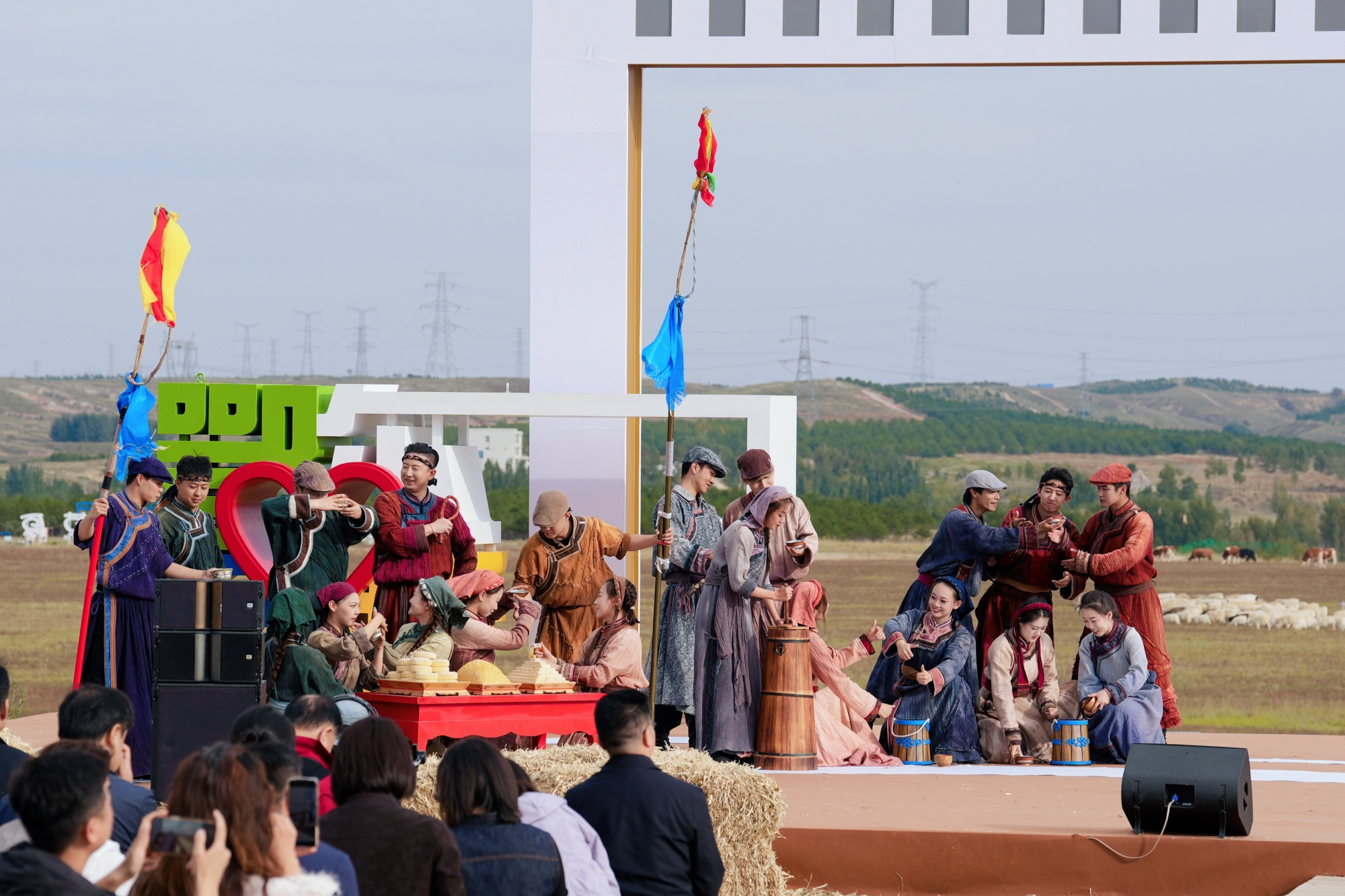 The opening ceremony of cultural tourism event Market Days With Movies is held in Ordos, north China's Inner Mongolia Autonomous Region, on September 23, 2026. /Photo provided to CGTN