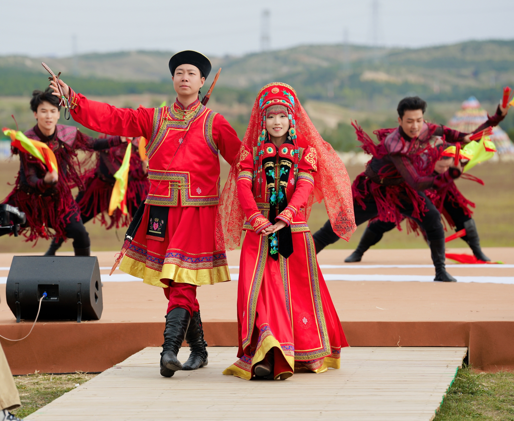 The opening ceremony of cultural tourism event Market Days With Movies is held in Ordos, north China's Inner Mongolia Autonomous Region, on September 23, 2026. /Photo provided to CGTN