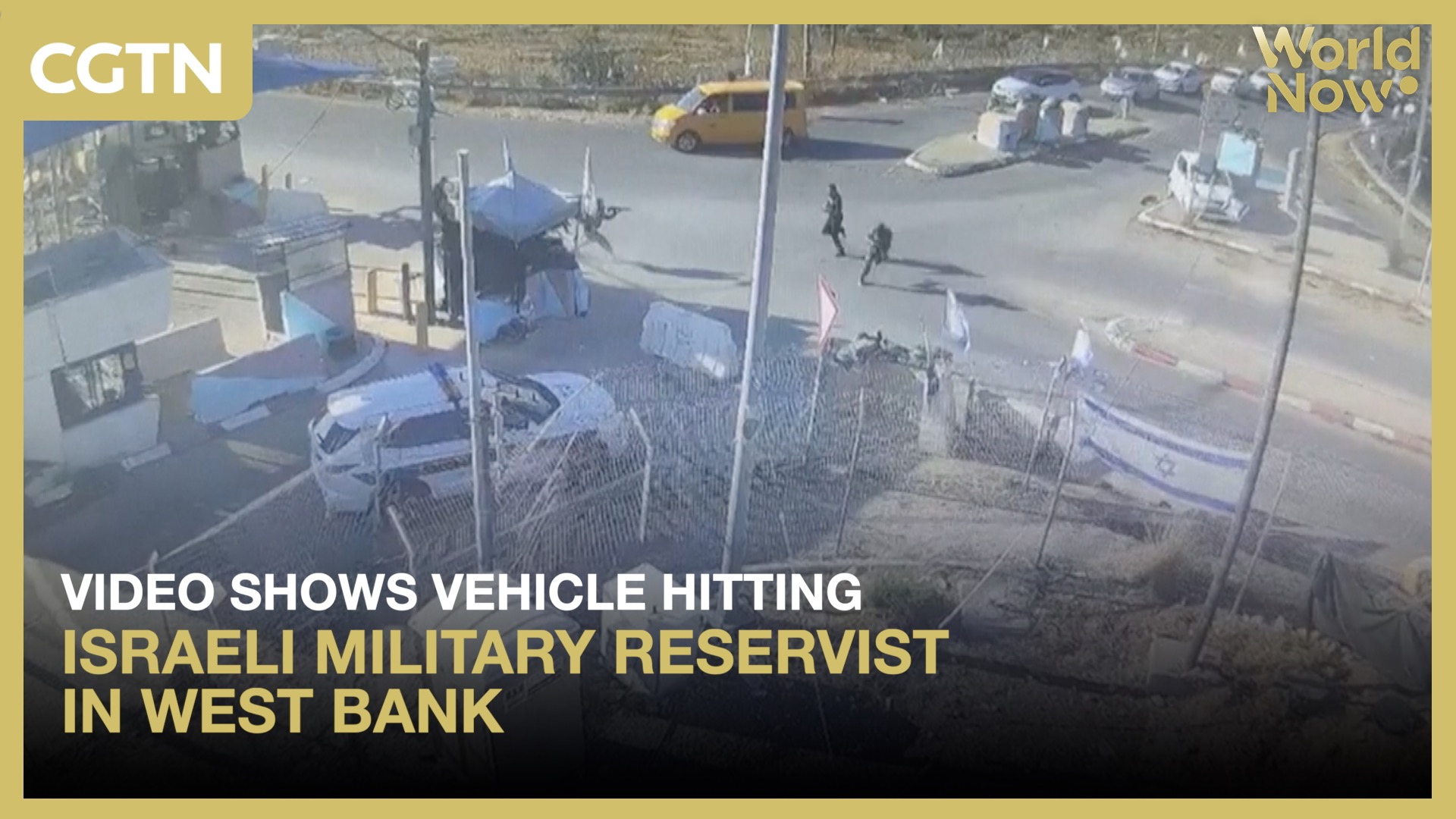 Video shows vehicle hitting Israeli military reservist in West Bank