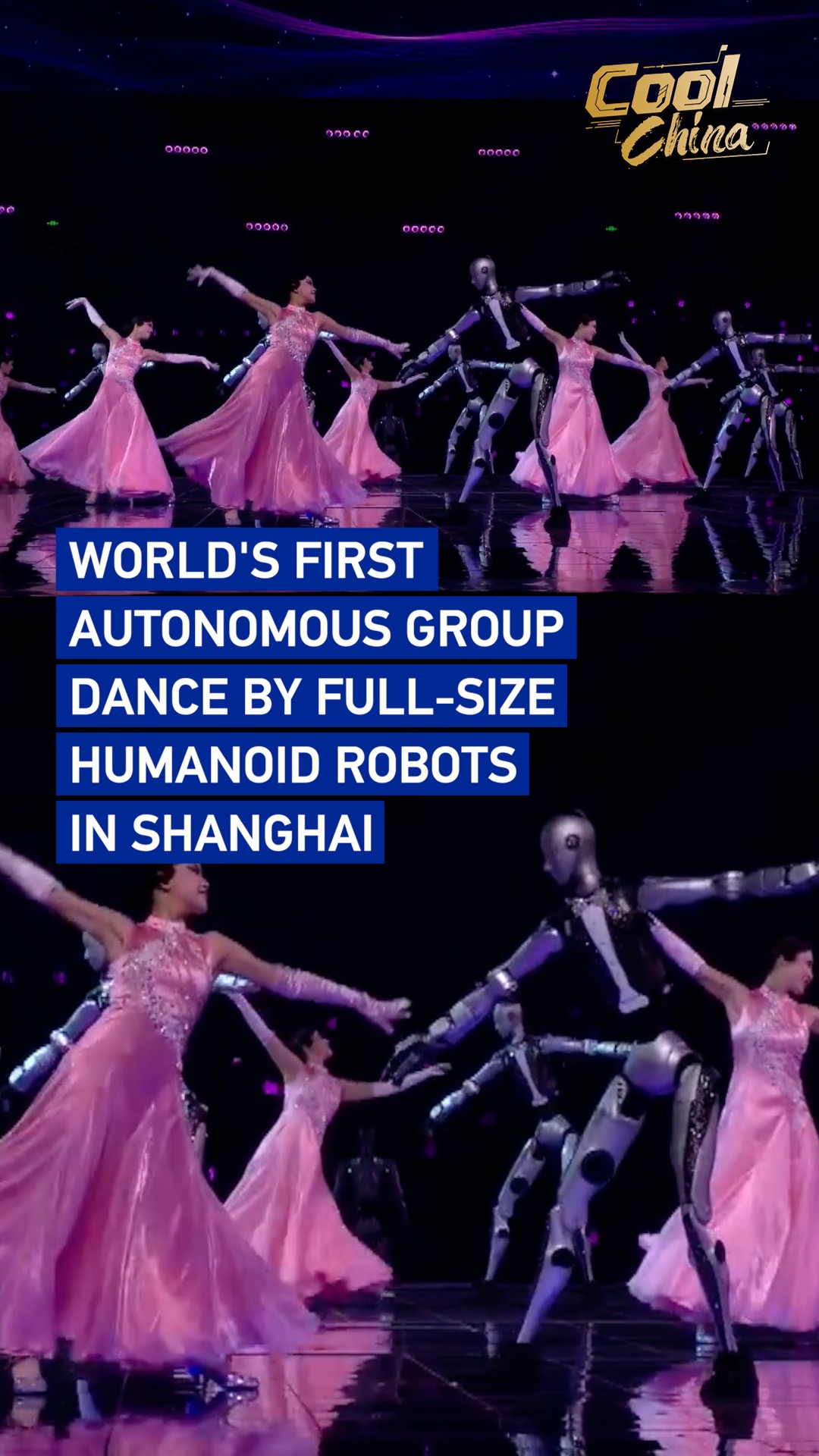World's first autonomous group dance by full-size humanoids