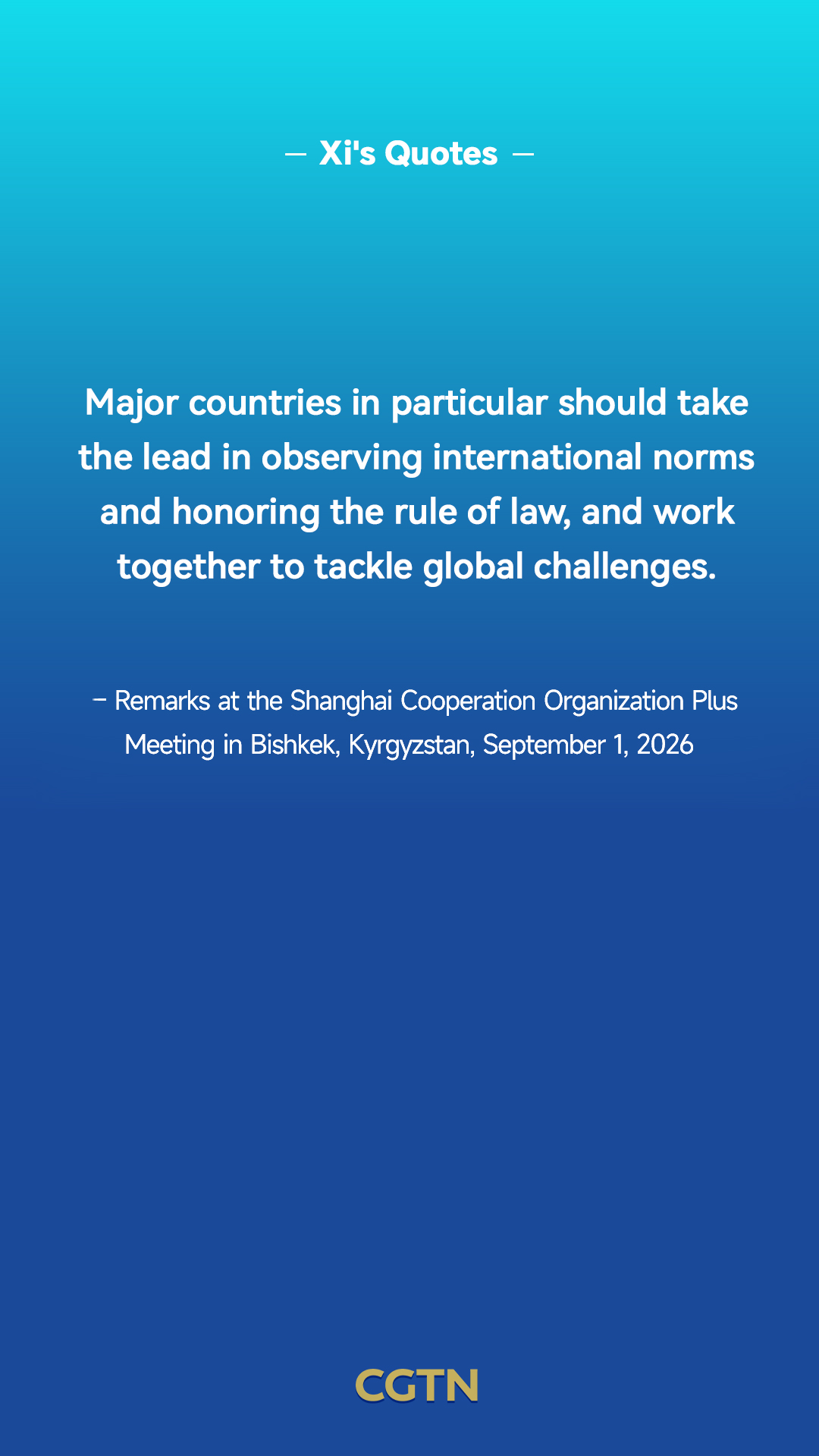 Xi Jinping's key quotes on global governance