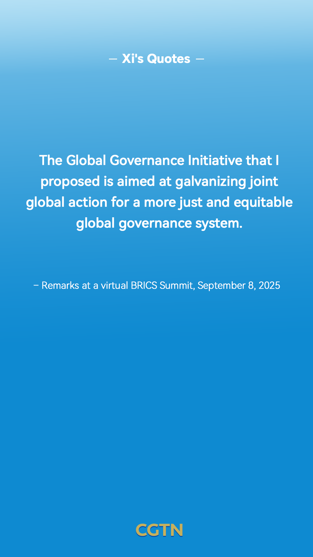 Xi Jinping's key quotes on global governance