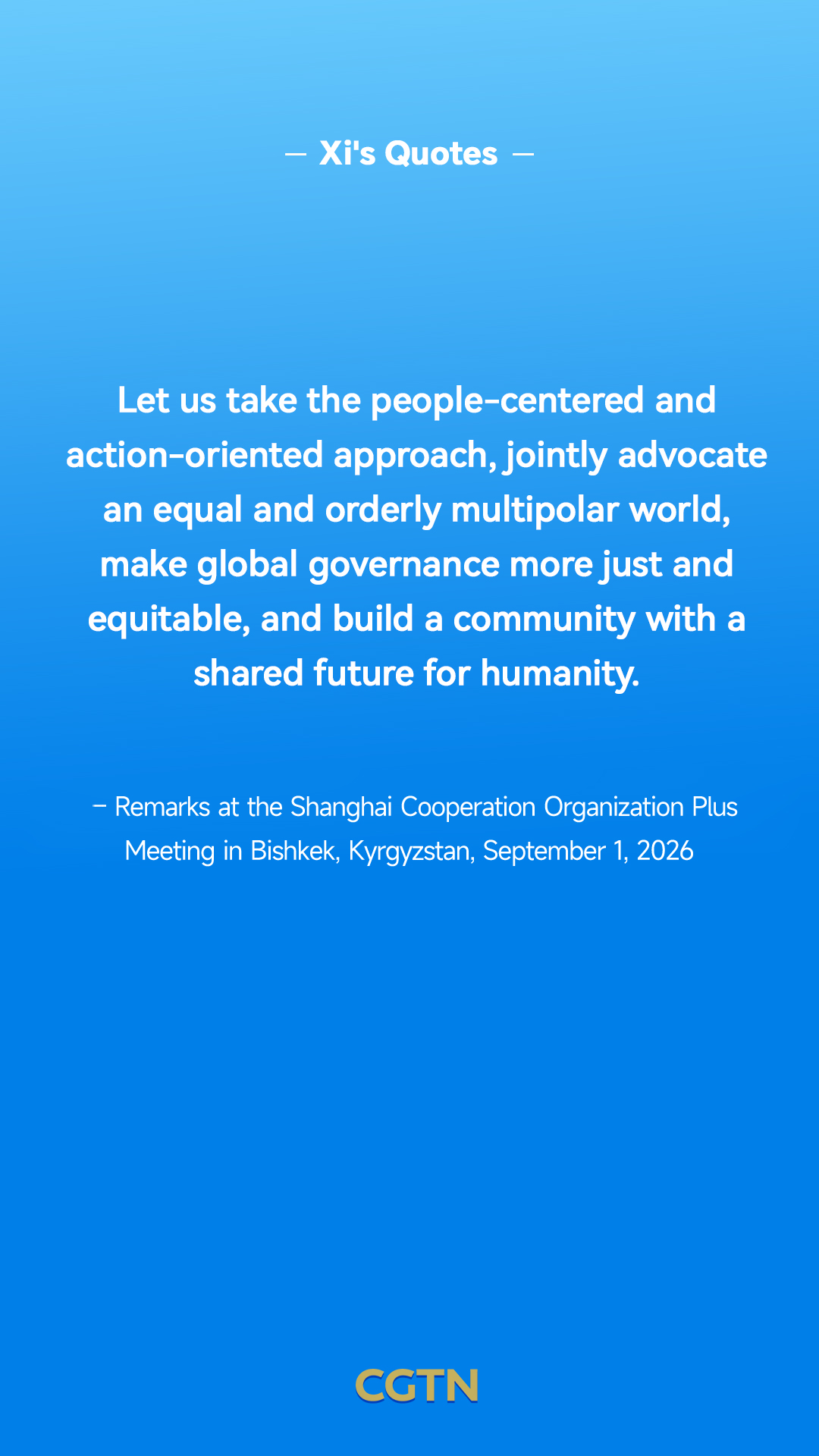 Xi Jinping's key quotes on global governance