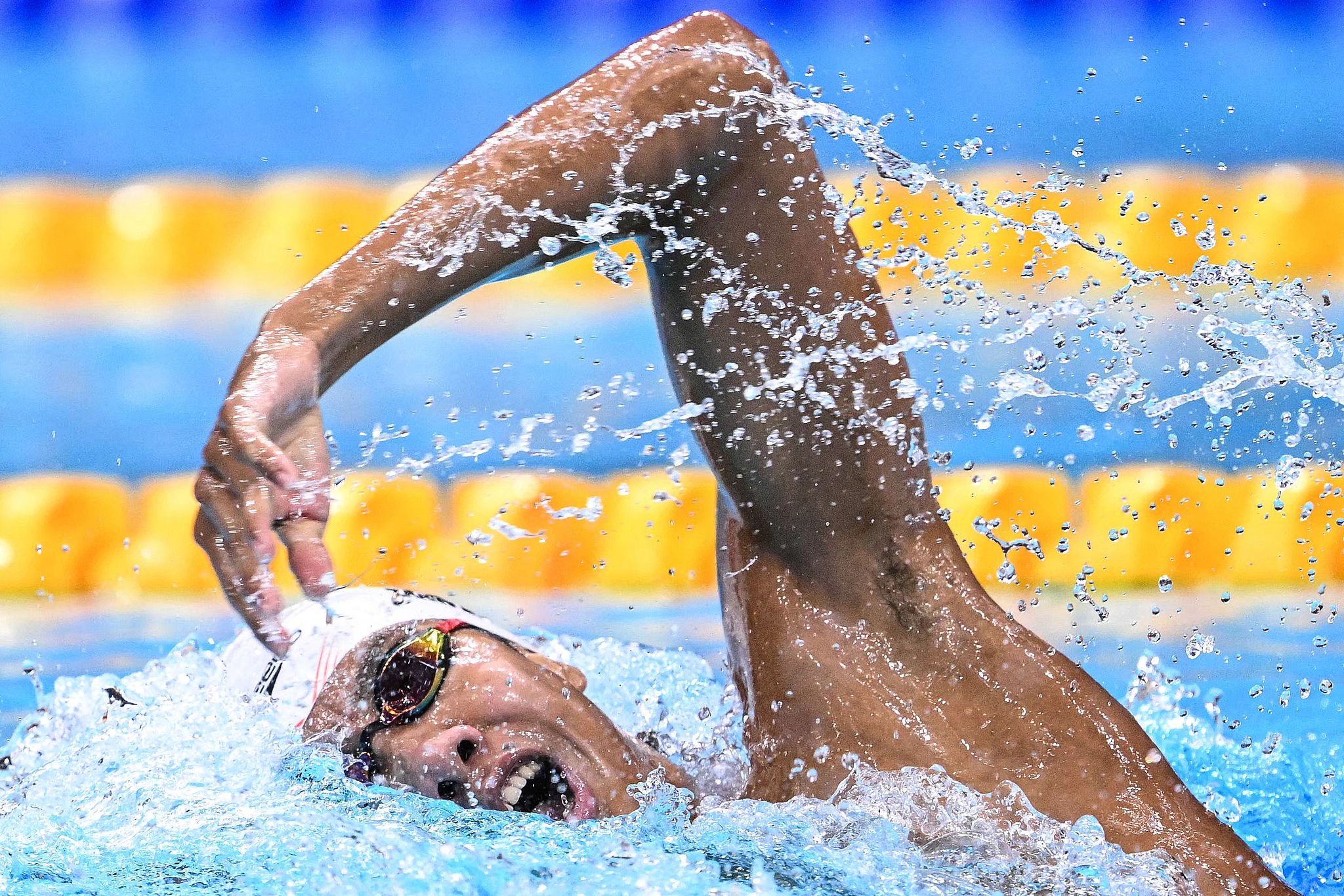 China's Zhang Zhanshuo competes in the men's 800-meter freestyle final at the 2026 Aichi-Nagoya Asian Games in Tokyo, Japan, September 24, 2026. /VCG