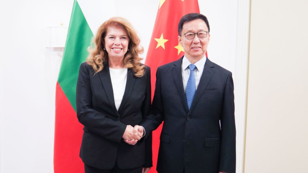 Chinese Vice President Han Zheng meets with Bulgarian President Iliana Iotova on the sidelines of the 81st session of the United Nations General Assembly in New York, the United States, September 24, 2026. /Xinhua