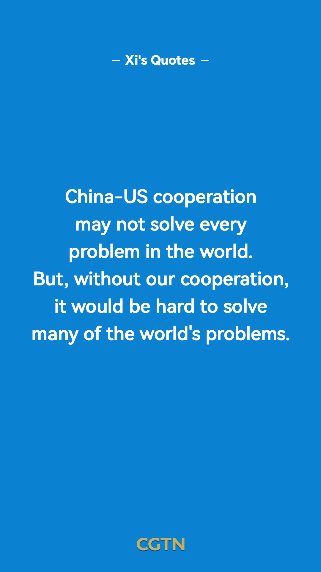 Key quotes from President Xi Jinping's address at White House welcome ceremony
