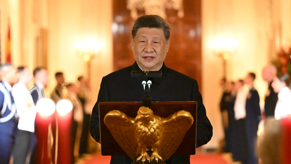 Chinese President Xi Jinping speaks at a welcome banquet held by US President Donald Trump at the White House in Washington D.C., US, September 24, 2026. /Xinhua