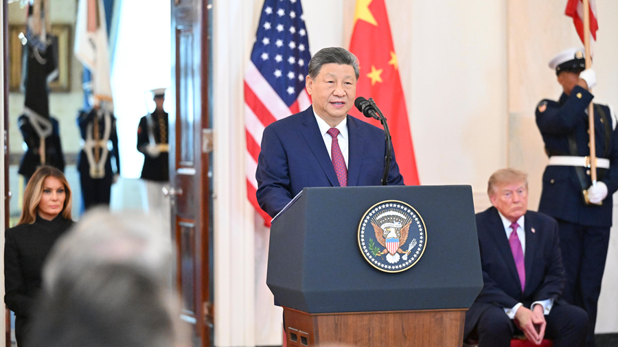 Xi's visit sets right path for China, US to get along, Chinese FM says