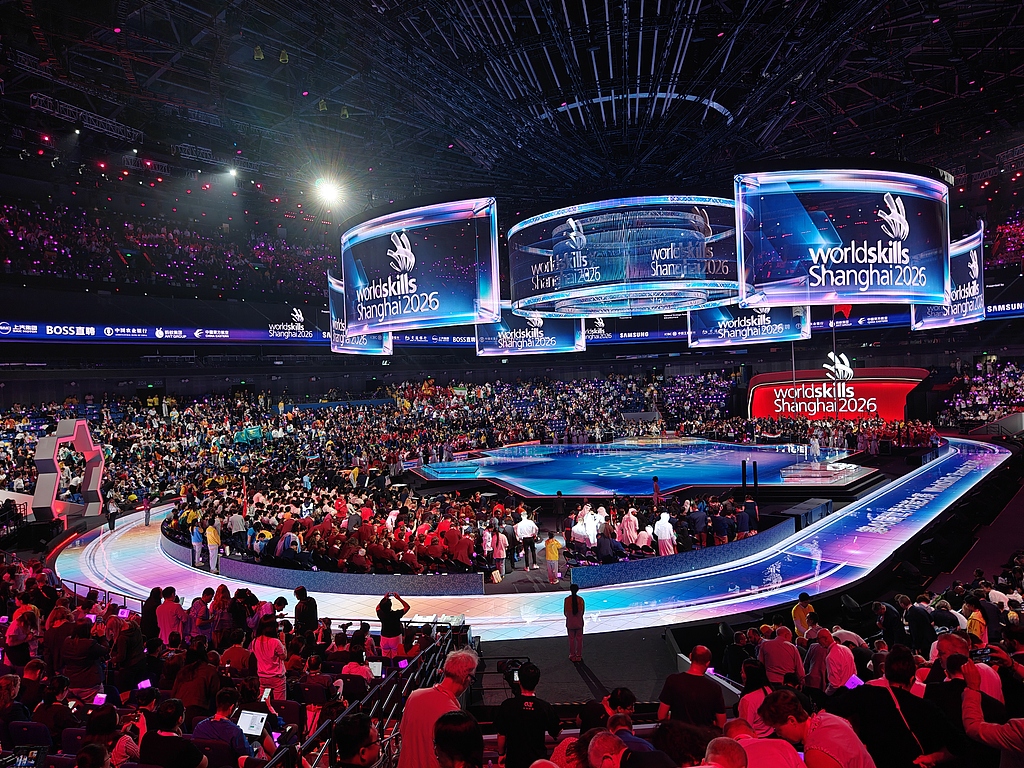 The closing ceremony of the 48th WorldSkills Competition in Shanghai, east China, September 27, 2026. /VCG