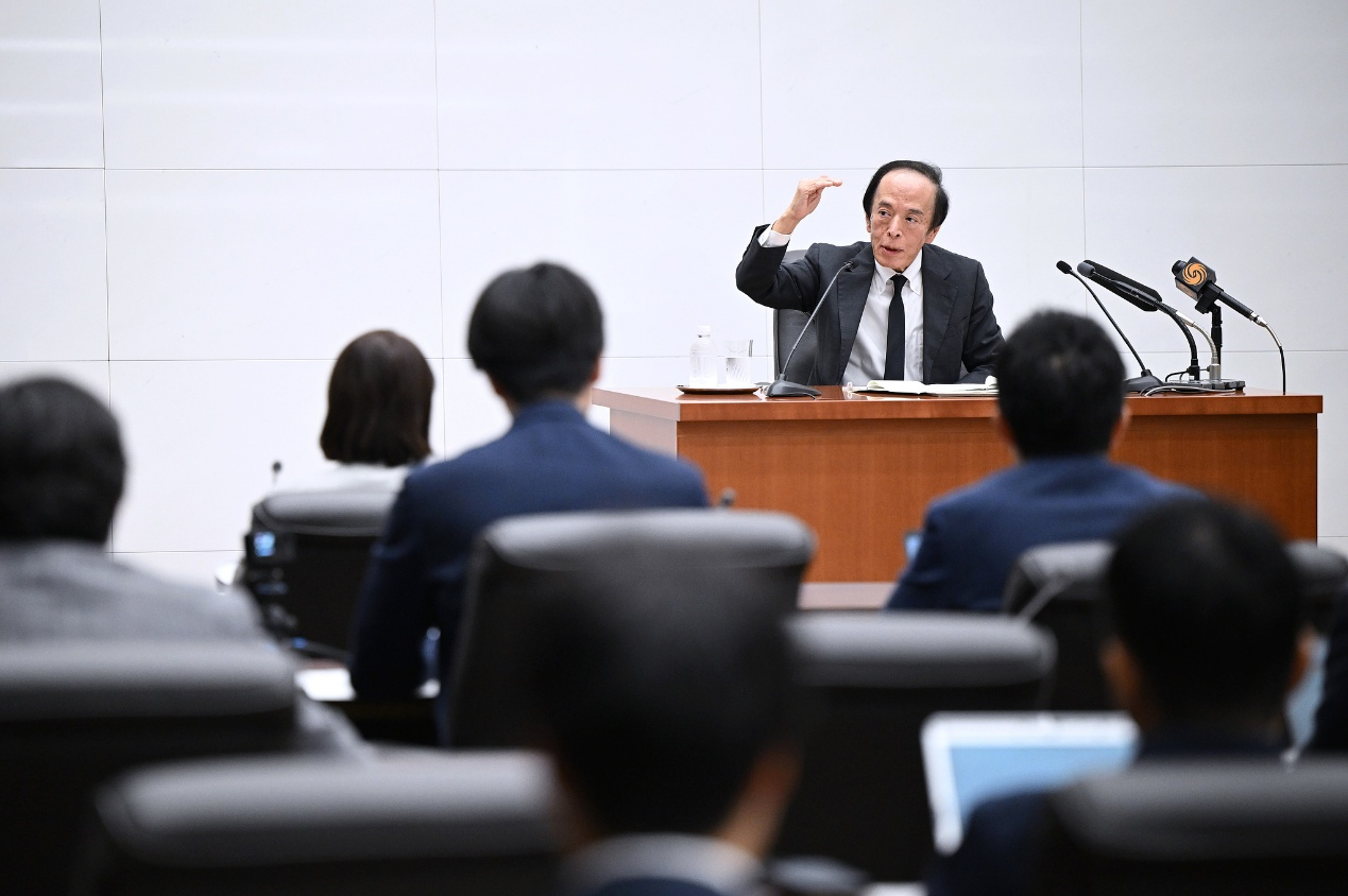 Kazuo Ueda, governor of the Bank of Japan, speaks during a news conference at the central bank's headquarters in Tokyo, Japan, Sept. 18, 2026. /VCG