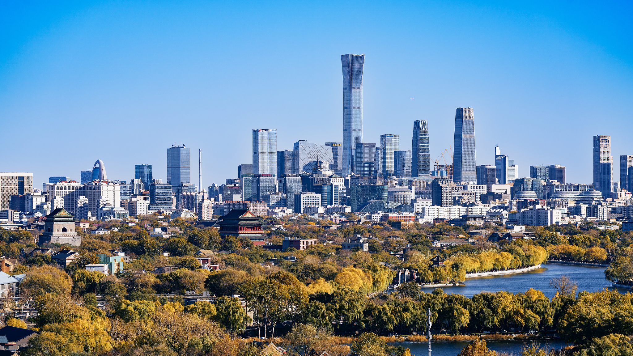 A view shows the urban landscape of Beijing, China./ VCG