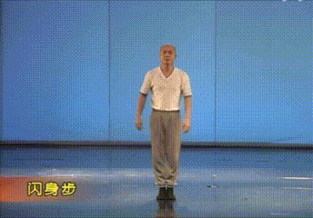 Dance teacher Zhao Tiechun performs a 