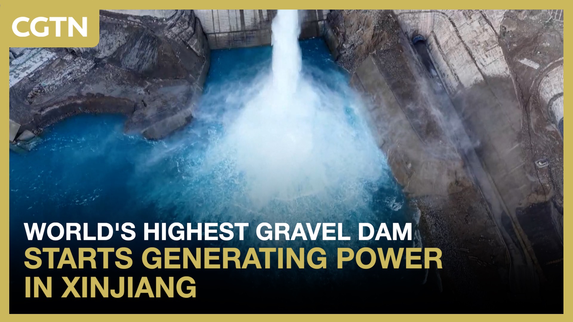 World's highest gravel dam starts generating power in Xinjiang