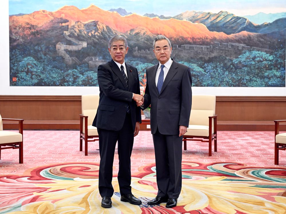 Wang Yi, a member of the Political Bureau of the Communist Party of China (CPC) Central Committee and director of the Office of the Foreign Affairs Commission of the CPC Central Committee, meets with Takeshi Iwaya, President of the Japanese Association for the Promotion of International Trade (JAPIT), in Beijing, capital of China, September 28, 2026. /Xinhua