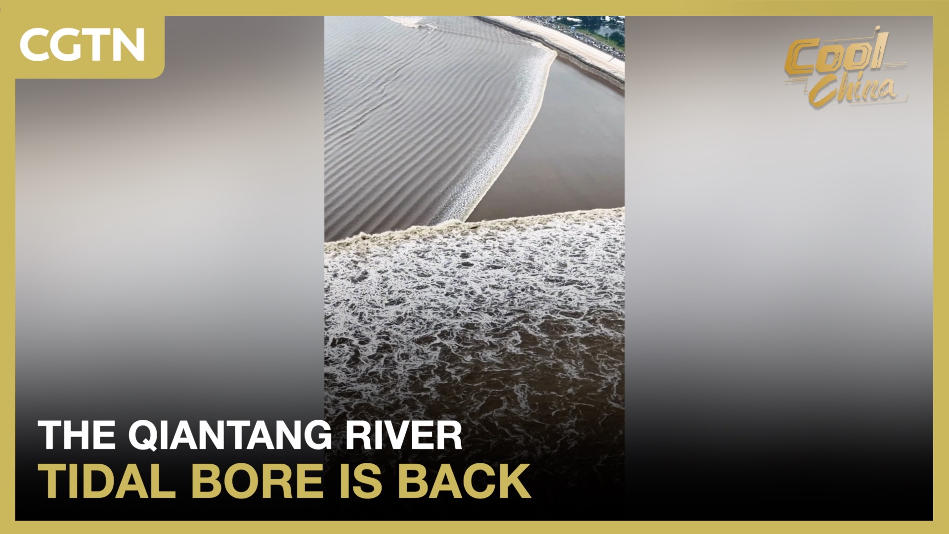 The Qiantang River tidal bore is back