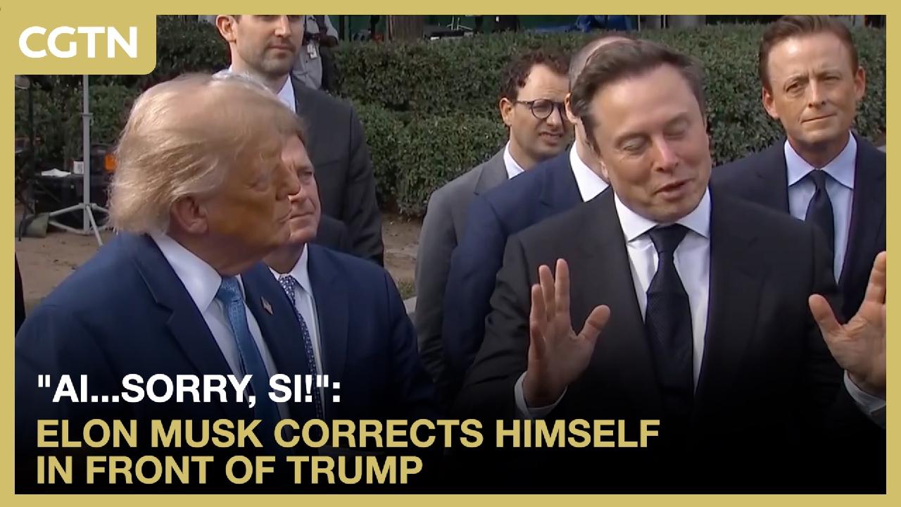 "AI...Sorry, SI!": Elon Musk corrects himself in front of Trump