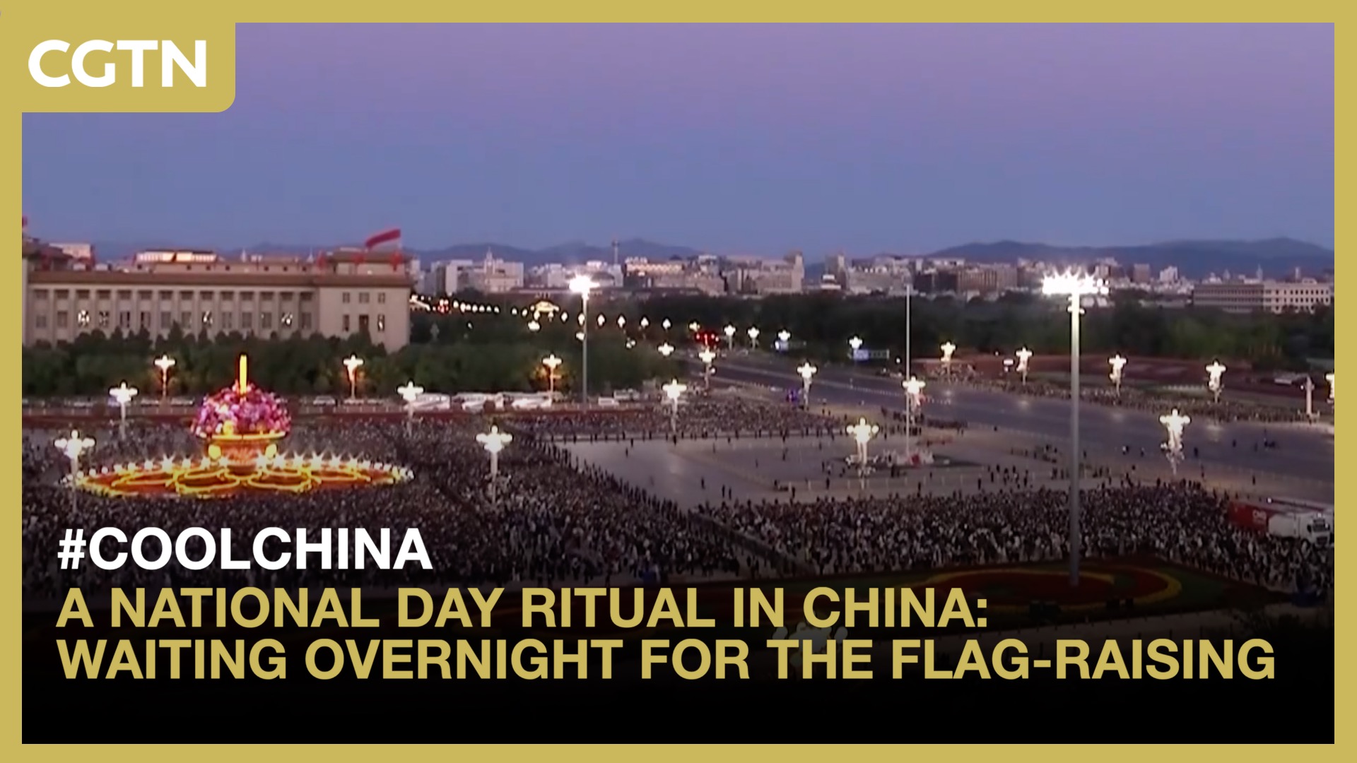 A National Day ritual in China: Waiting overnight for the flag-raising