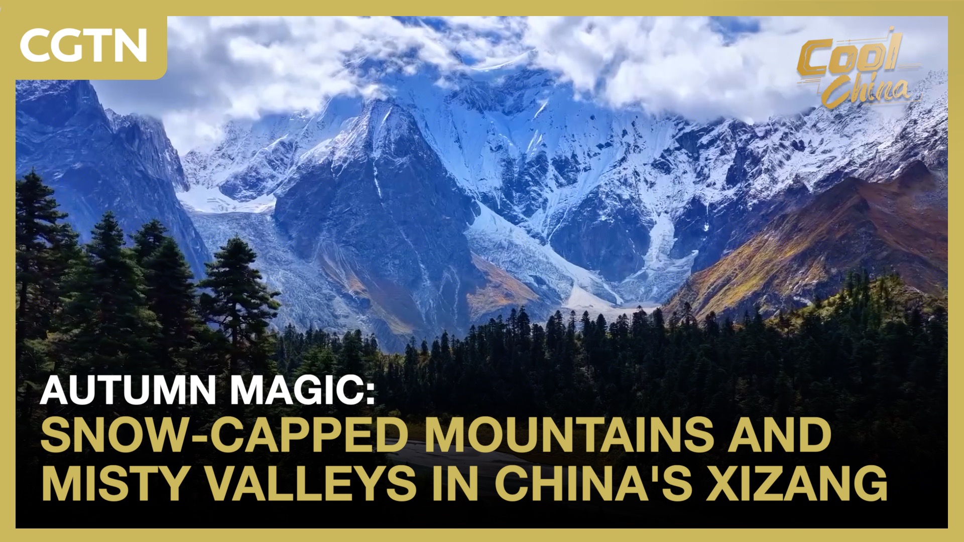 Autumn magic: Snow-capped mountains and misty valleys in China's Xizang