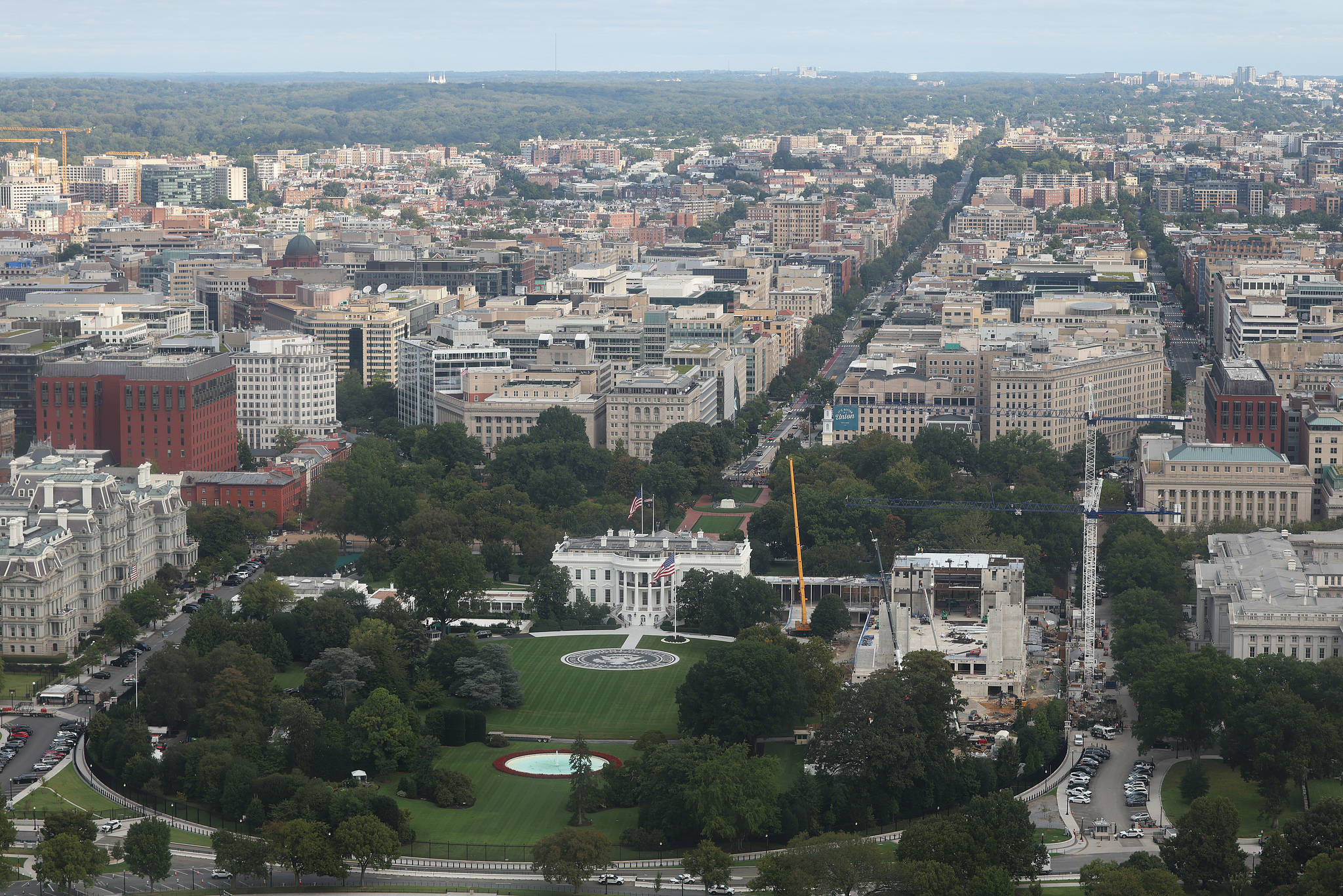 City street view taken from the top of the Washington Monument in Washington, D.C., the United States, September 21, 2026. /VCG
