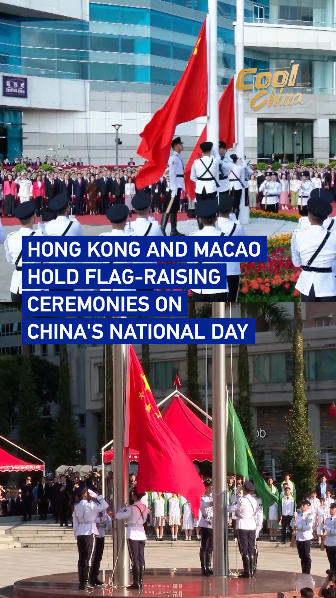Hong Kong and Macao hold flag-raising ceremonies on China's National Day