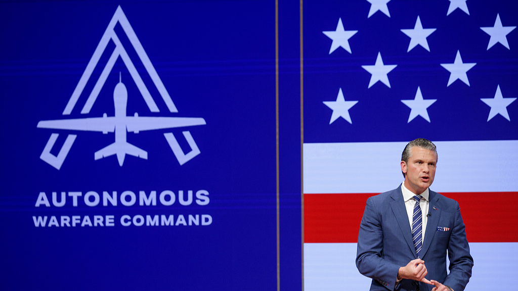US Secretary of Defense Pete Hegseth speaks at Marine Corps Base at Quantico, Virginia, US, September 30, 2026. /VCG