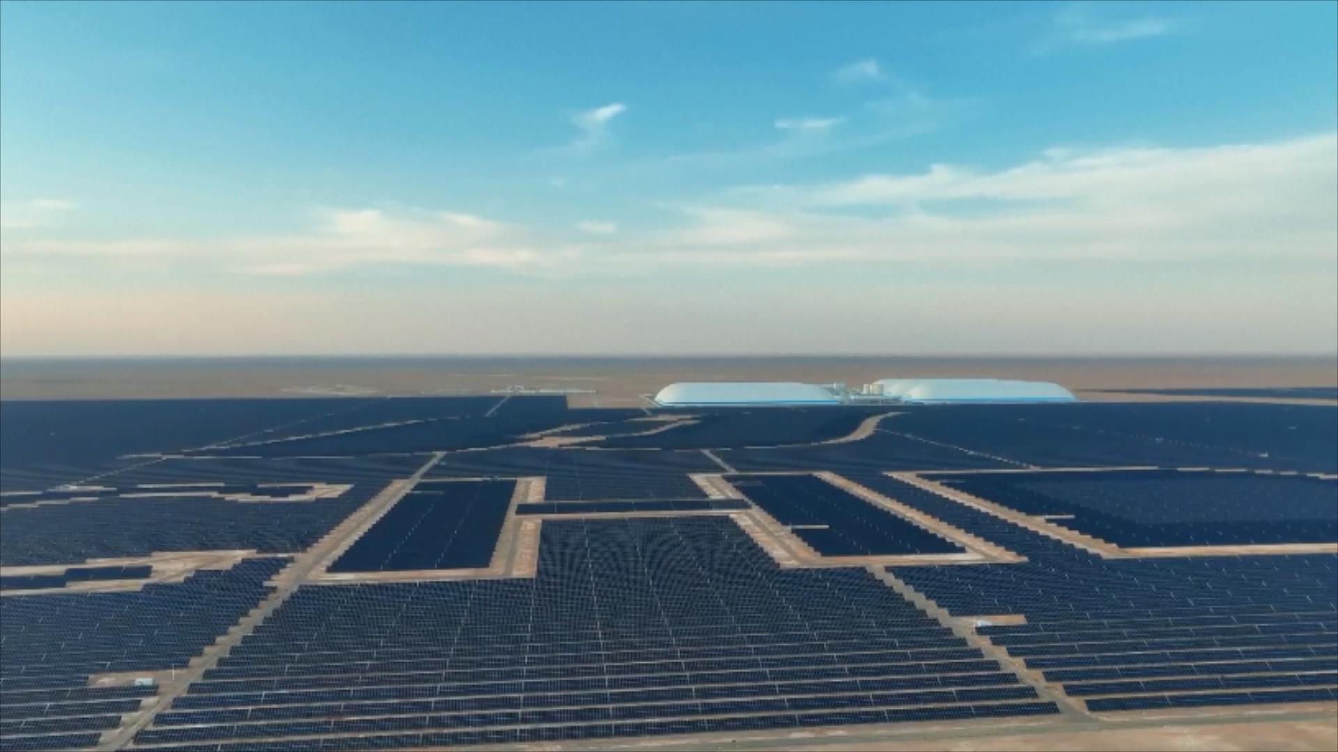 China connects its first 100-megawatt-class compressed carbon dioxide energy storage facility to the grid, northwest China's Xinjiang Uygur Autonomous Region, October 2, 2026. /CMG