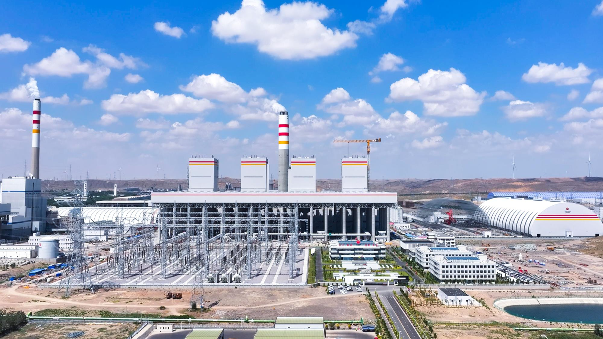 The Zhongwei Power Plant, northwest China's Ningxia Hui Autonomous Region. /CMG