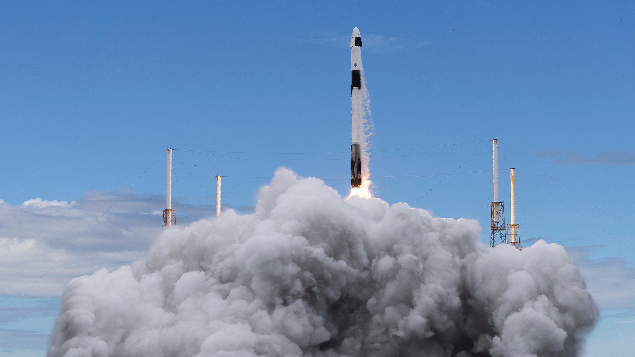 A SpaceX Falcon 9 rocket carrying the company's Dragon spacecraft is launched on NASA's SpaceX Crew-13 mission to the International Space Station from Cape Canaveral Space Force Station in Florida, October 1, 2026. /VCG