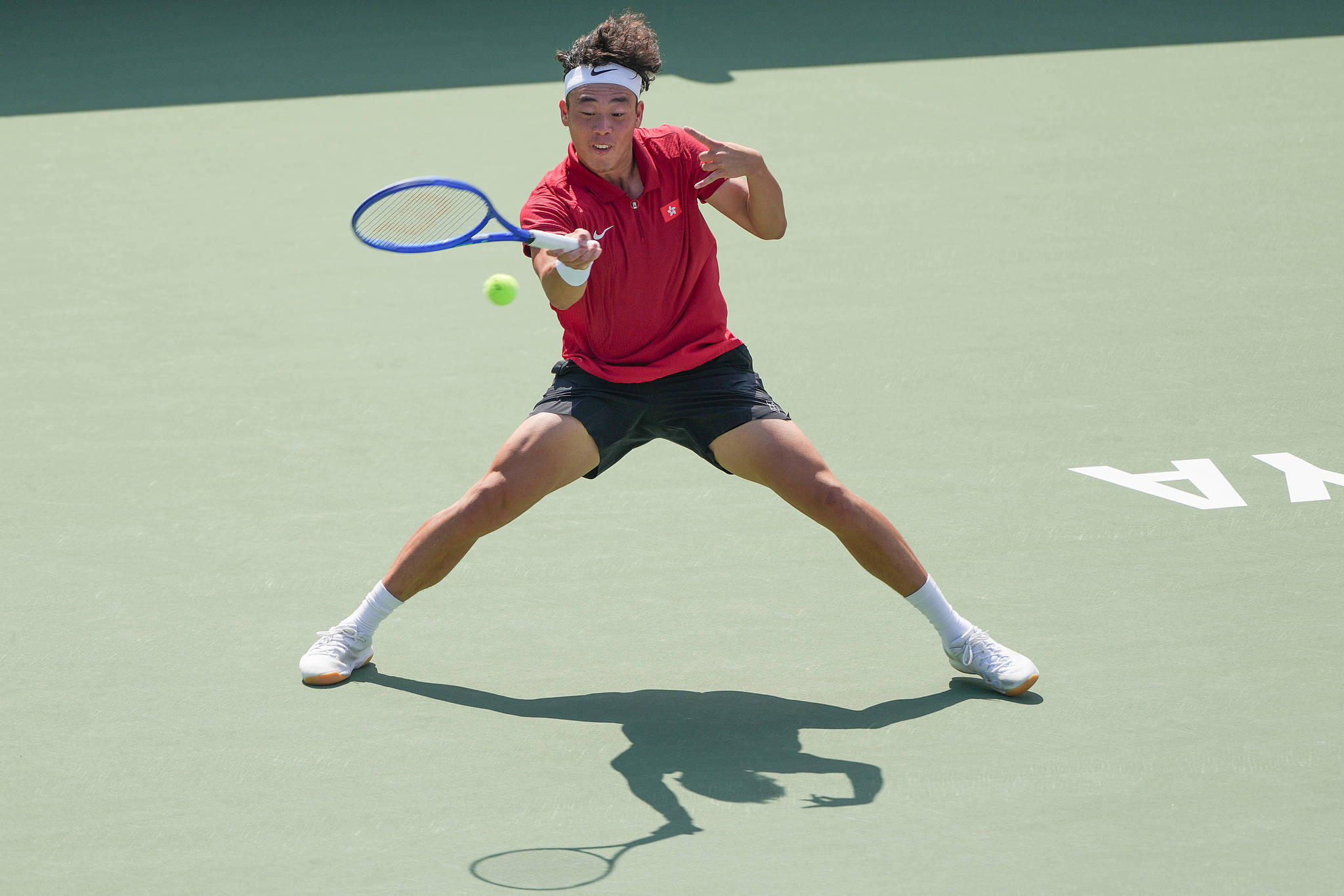 Hong Kong, China tennis player, Coleman Wong during the men's final in Nagoya, Japan, on October 3, 2026. /VCG
