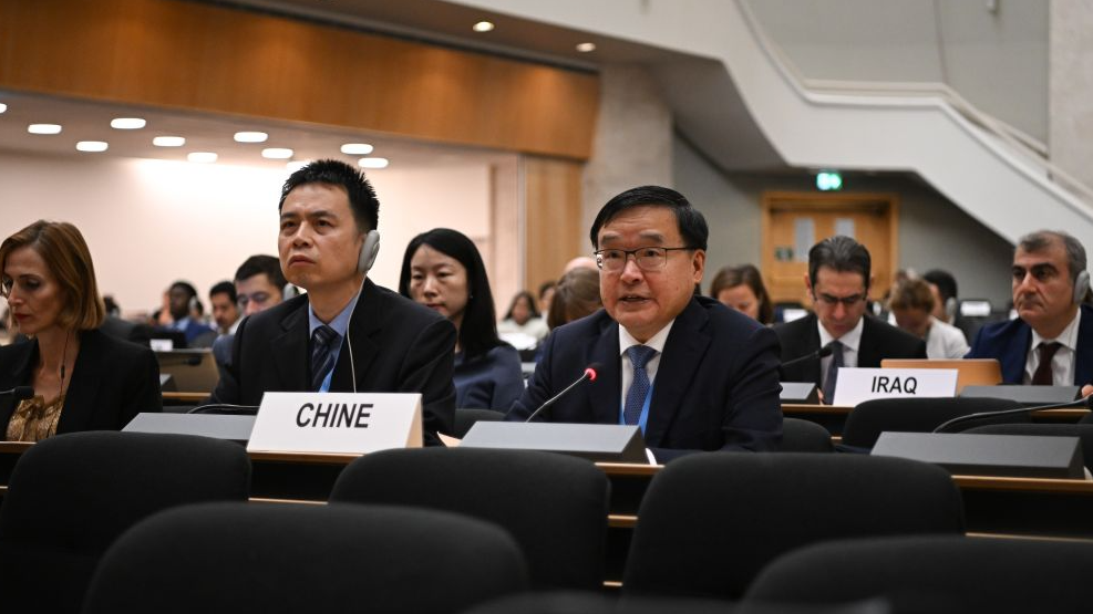 Jia Guide, China's permanent representative to the UN Office at Geneva and other international organizations in Switzerland, speaks at the 63rd session of the United Nations Human Rights Council (UNHRC) at the Palais des Nations in Geneva, Switzerland, on September 30, 2026. /VCG