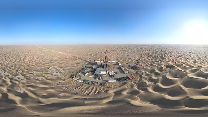 Hade-Fuman oil field, northwest China's Xinjiang Uygur Autonomous Region, February 8, 2024. /VCG