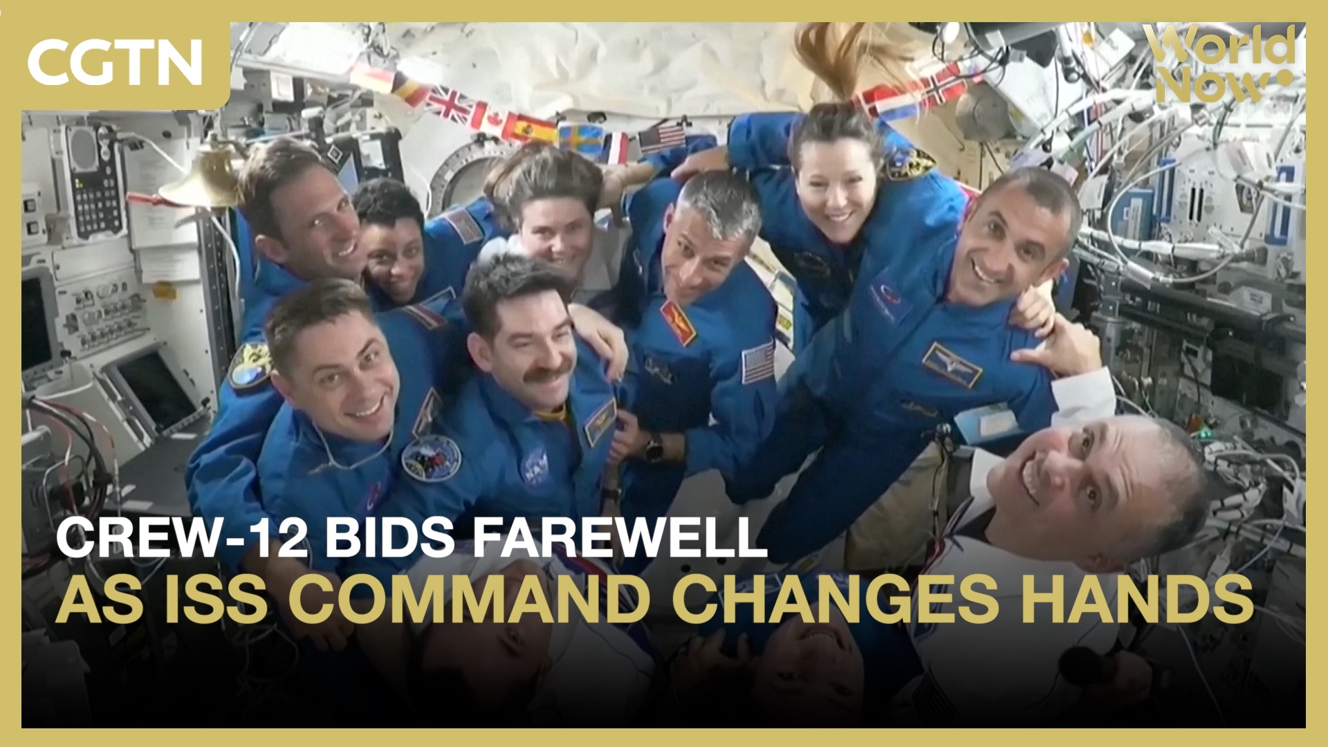 Crew-12 bids farewell as ISS command changes hands