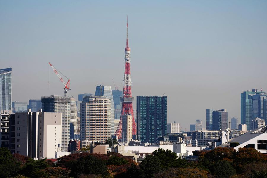 The Tokyo Tower and the city view in Tokyo, Japan, November 17, 2025. /Xinhua