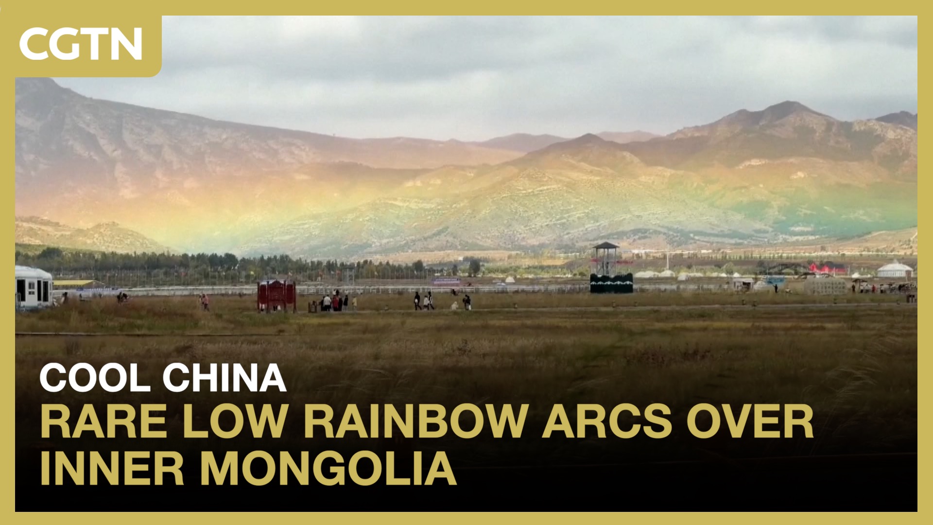 Rare low rainbow arcs over Inner Mongolia